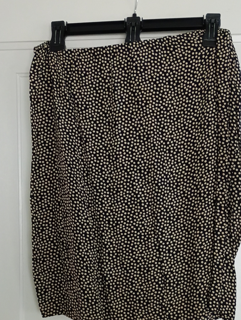 Black and Cream Polka Dot Mini Skirt